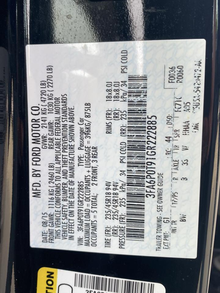 Ford Fusion SE AWD 2016