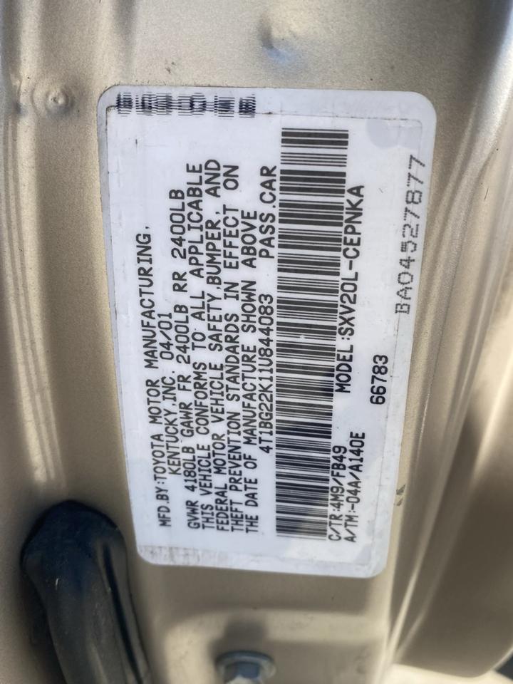 Toyota Camry XLE 2001
