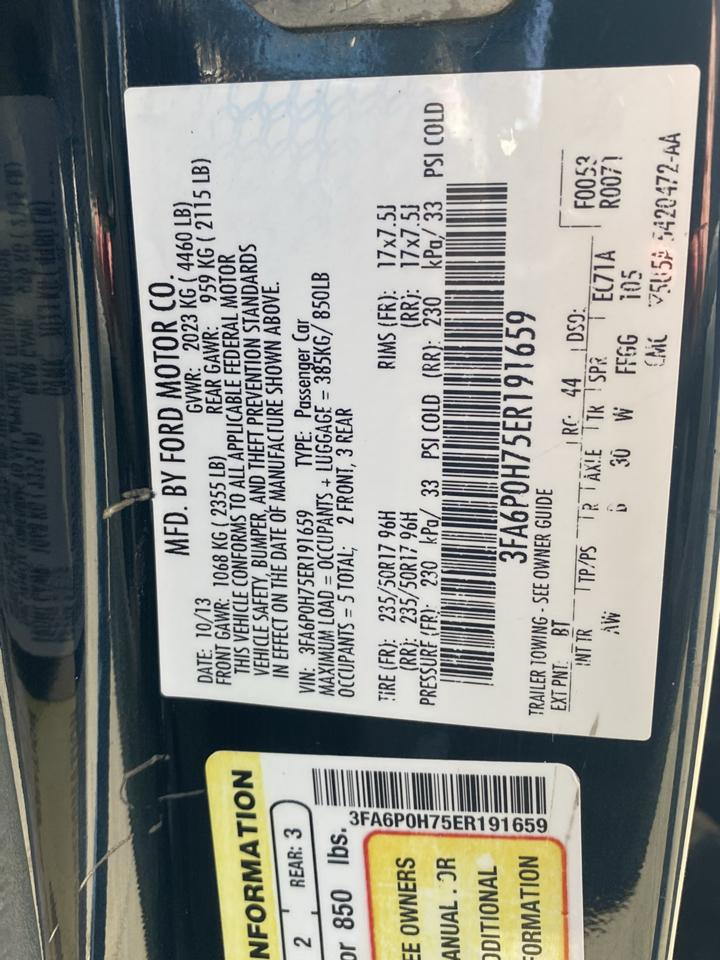 Ford Fusion SE 2014