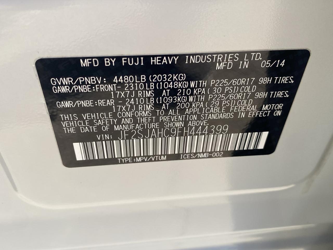 Subaru Forester 2.5i Limited 2015