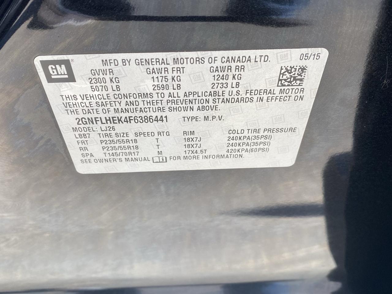 Chevrolet Equinox LTZ AWD 2015