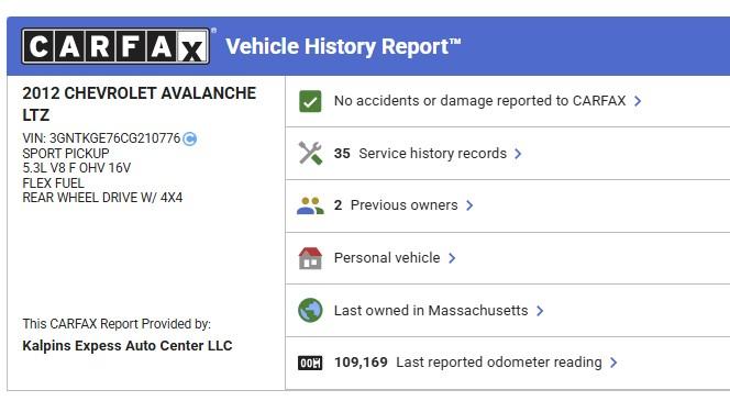 Chevrolet Avalanche LTZ 4WD 2012