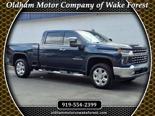 Blue 2020 Chevrolet Silverado 2500HD LTZ Crew Cab 4WD Pickup Truck Four-Wheel Drive Automatic