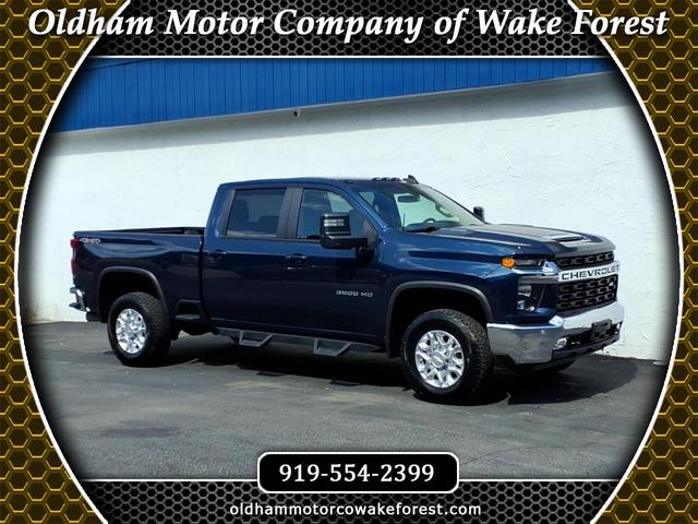 Blue 2021 Chevrolet Silverado 3500HD LT Crew Cab 4WD Pickup Truck Four-Wheel Drive Automatic