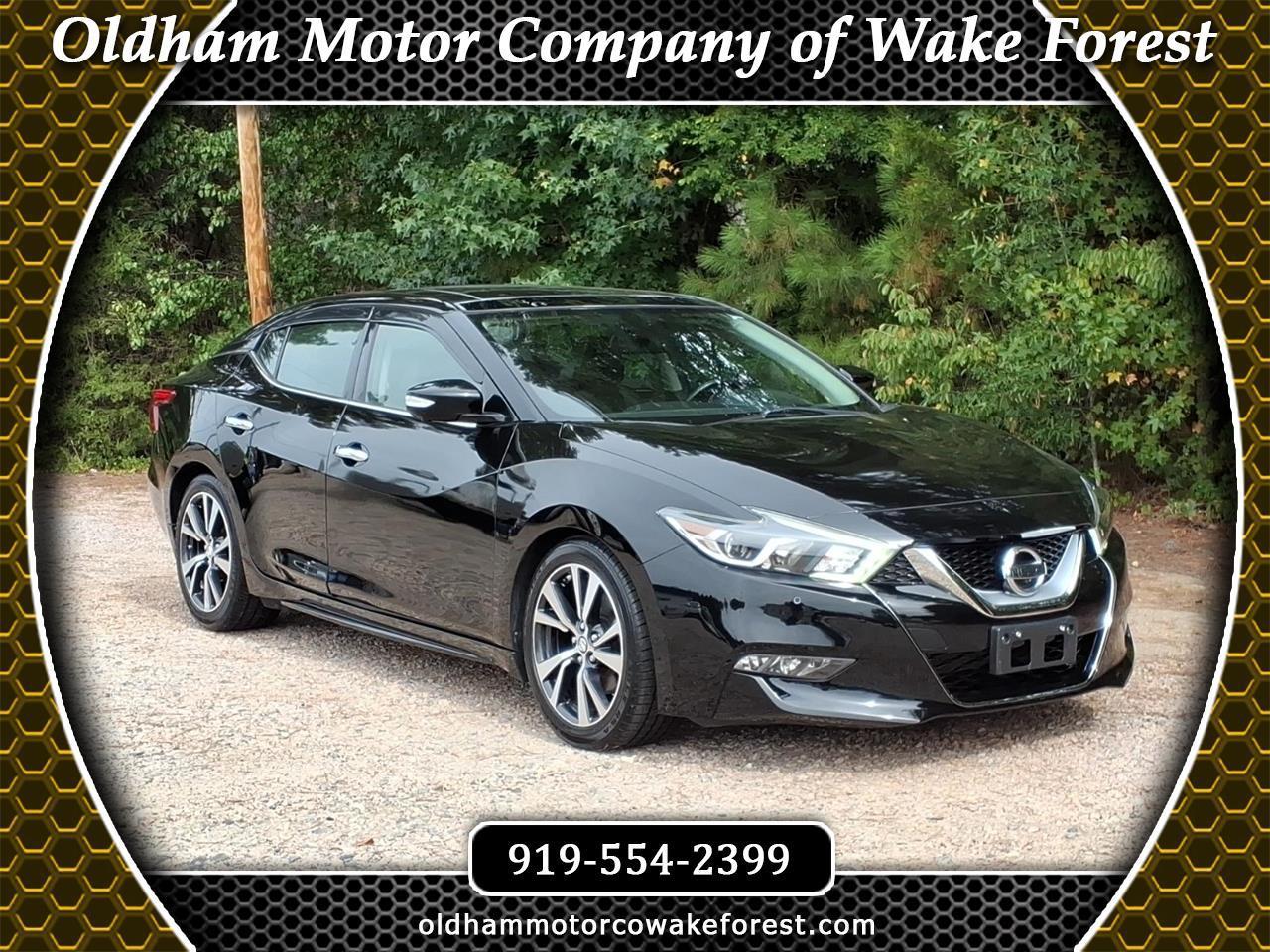 Black 2017 Nissan Maxima Sedan Front-Wheel Drive 7-Speed CVT