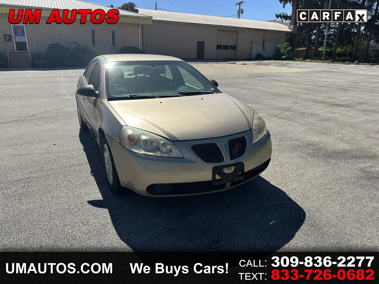 2006 Pontiac G6 4dr Sdn w/1SV