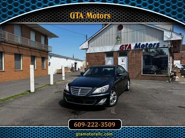 Black 2012 Hyundai Genesis 3.8 RWD Sedan Rear-Wheel Drive Automatic