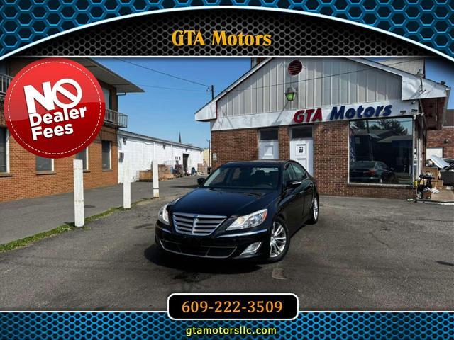 Black 2012 Hyundai Genesis 3.8 RWD Sedan Rear-Wheel Drive Automatic