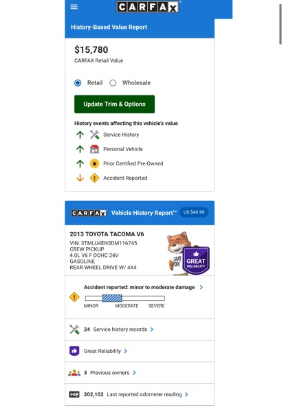 Toyota Tacoma Double Cab V6 4WD 2013 Toyota Tacoma Double Cab V6 4WD 2013