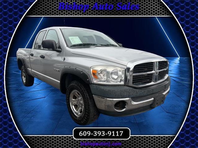 Silver 2008 Dodge RAM 1500 Pickup Truck Four-Wheel Drive Automatic