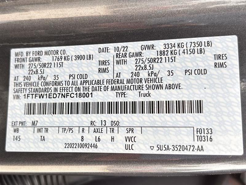 Ford F-150 Lariat SuperCrew 5.5-ft. Bed 4WD 2022