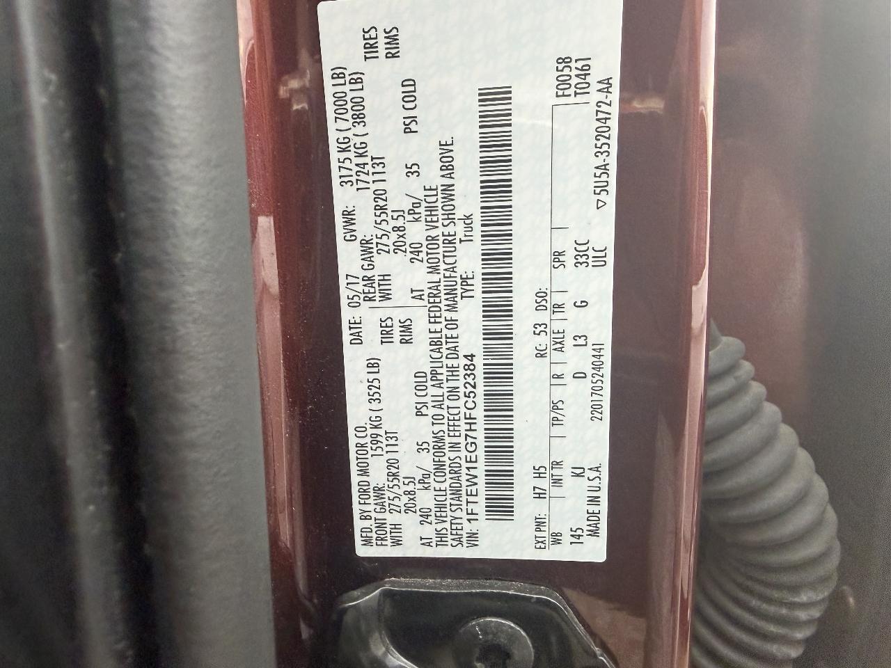 Ford F-150 4WD SuperCrew 139" King Ranch 2017
