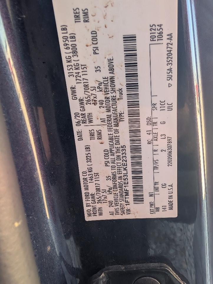 Ford F-150 4WD Reg Cab 145" XLT 2020