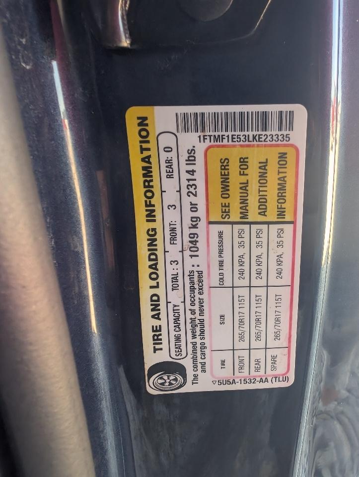 Ford F-150 4WD Reg Cab 145" XLT 2020