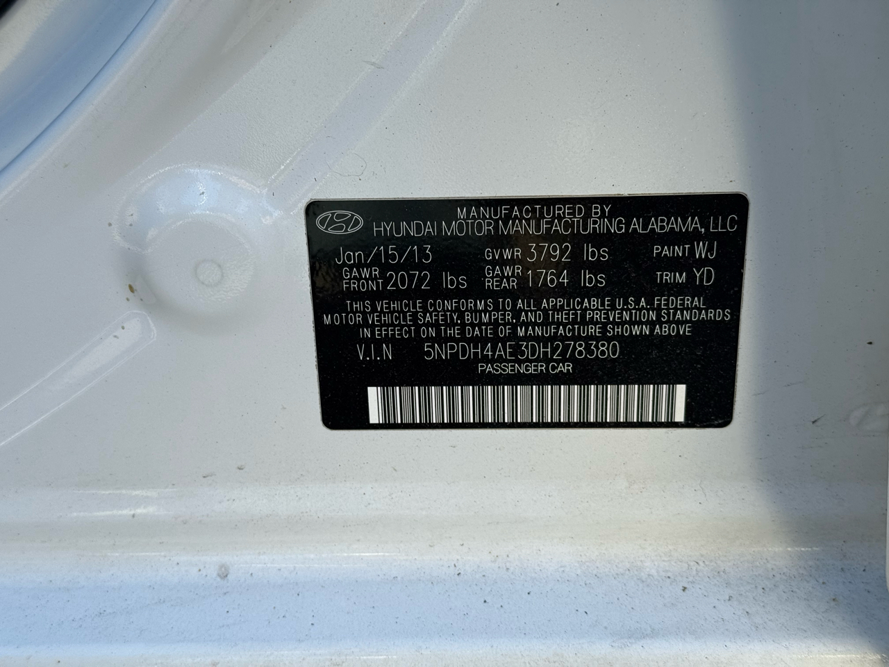 Hyundai Elantra Limited 2013