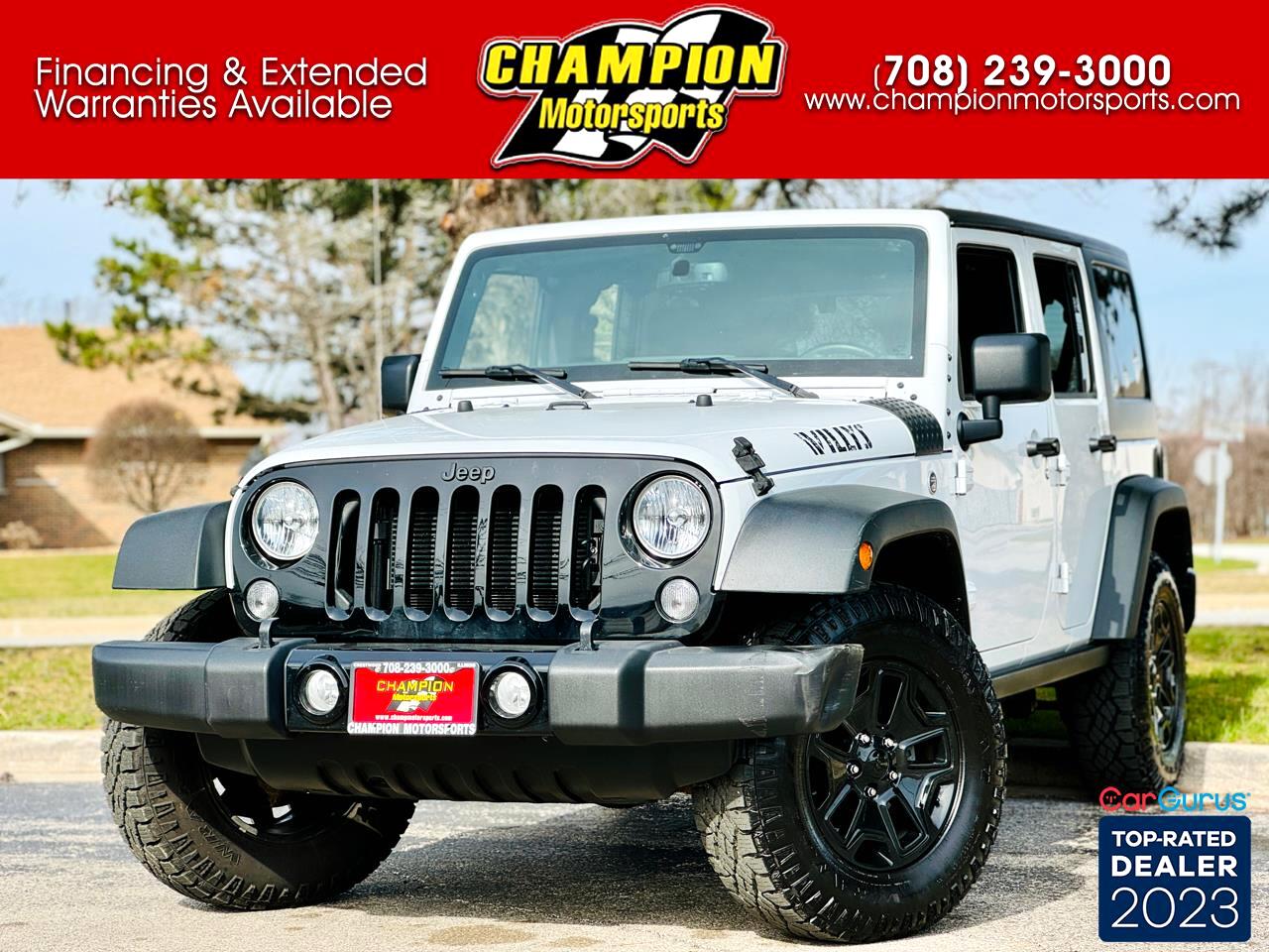 2016 Jeep Wrangler Unlimited 4WD 4dr Willys Wheeler