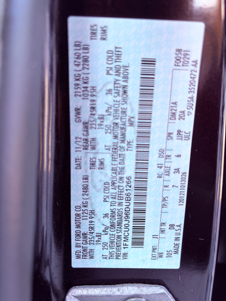 Ford Escape FWD 4dr Titanium 2013