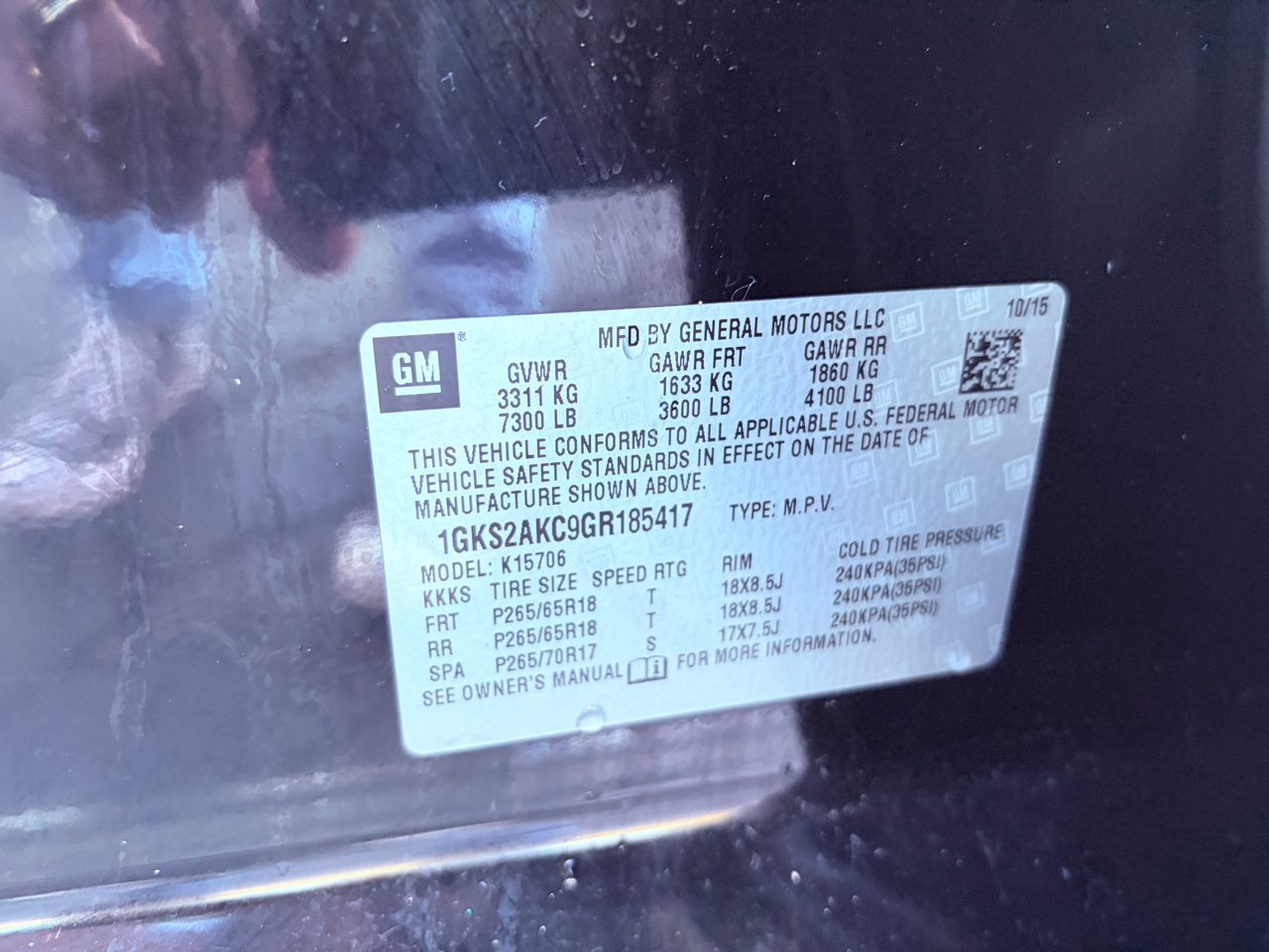 GMC Yukon 4WD 4dr SLE 2016