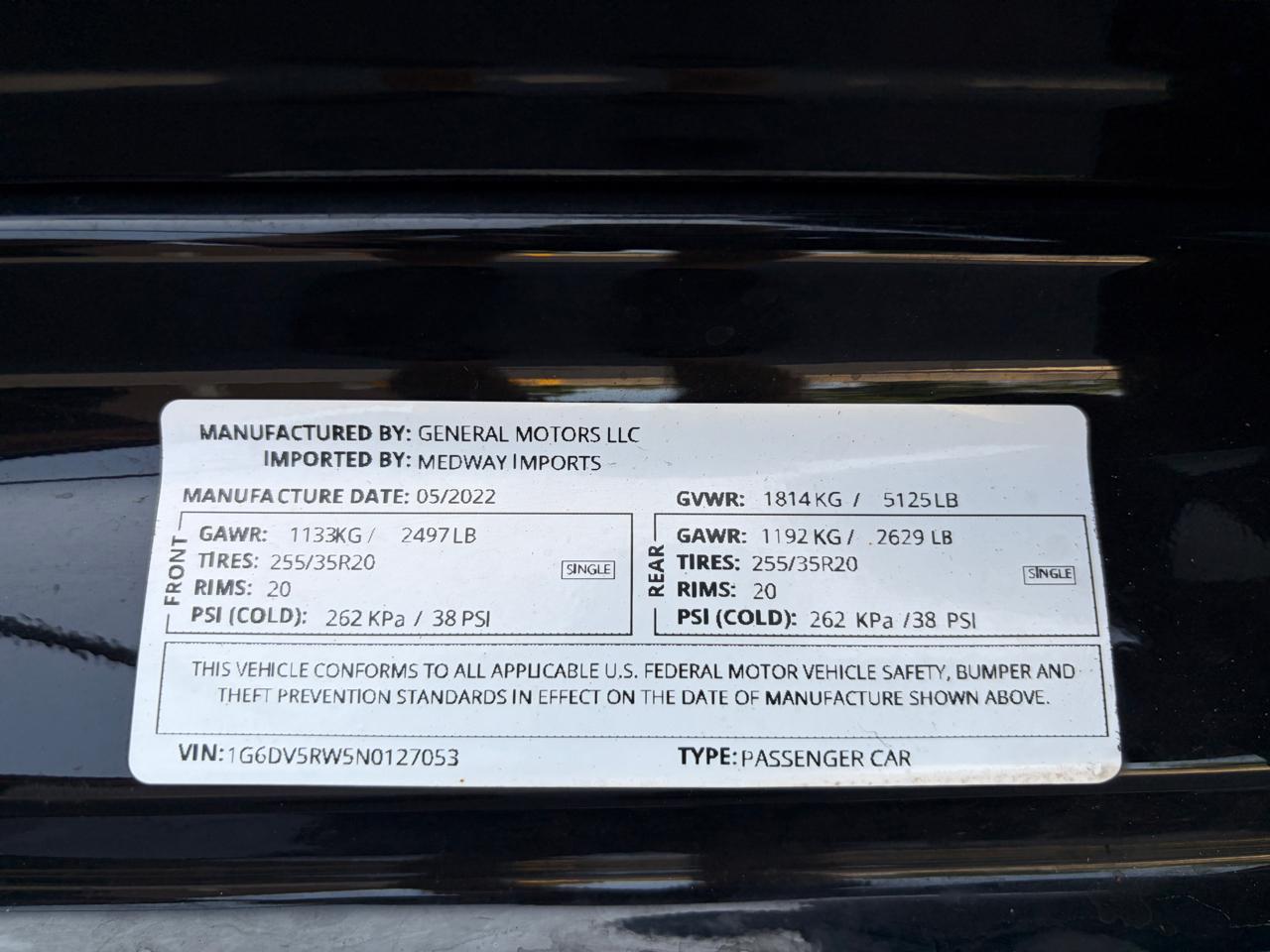 Cadillac CT5-V 4dr Sdn 2022