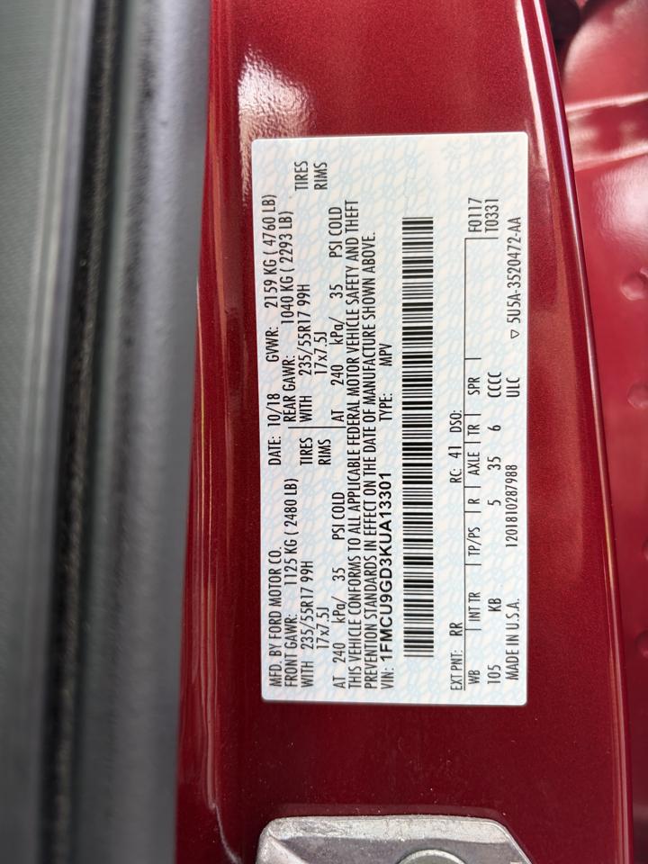 Ford Escape SE 4WD 2019