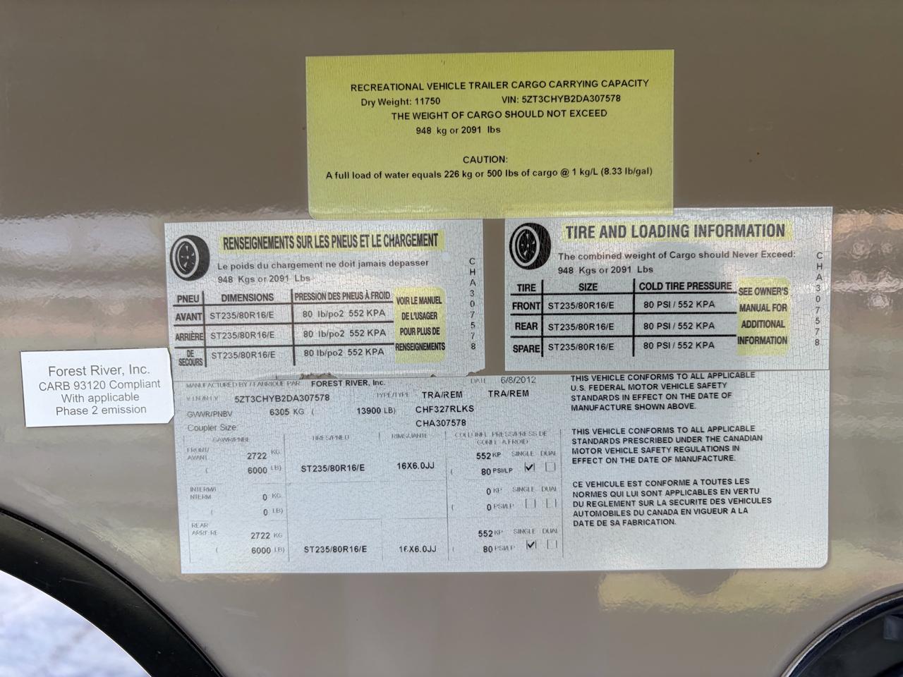 Forest River Chaparral  2013