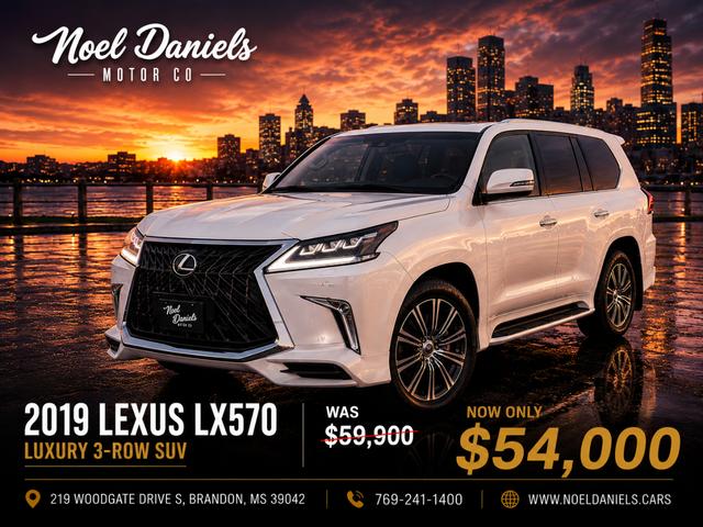 White 2019 Lexus LX 570 3-Row 4WD SUV / Crossover All-Wheel Drive Automatic