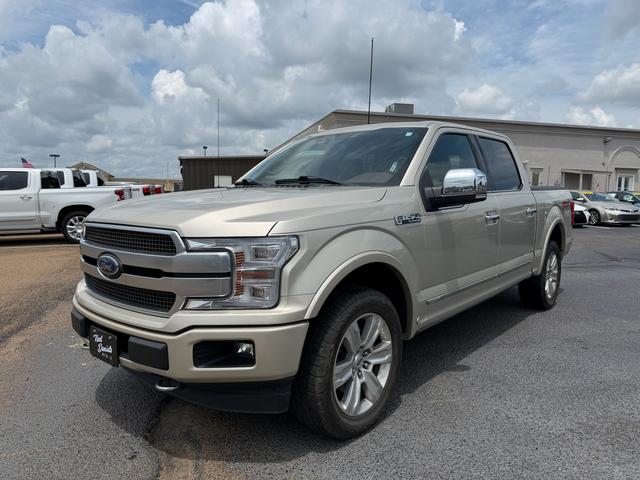 Gold 2018 Ford F-150 Platinum SuperCrew 4WD Pickup Truck Four-Wheel Drive Automatic