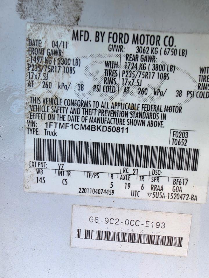 Ford F-150 2WD Reg Cab 126" XLT 2011