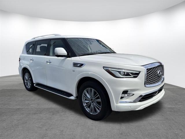 White 2020 INFINITI QX80 SUV / Crossover Rear-Wheel Drive Automatic