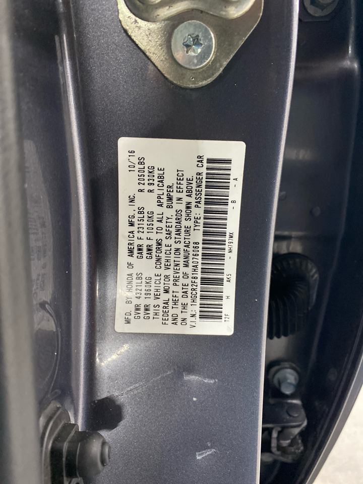 Honda Accord Sedan EX-L CVT 2017