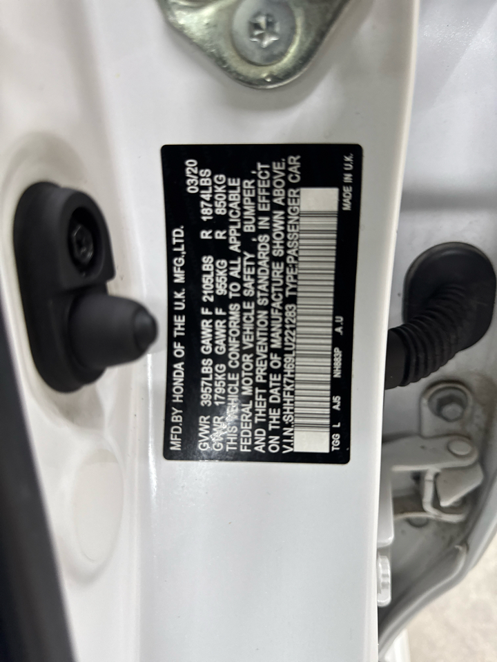 Honda Civic Hatchback EX CVT 2020