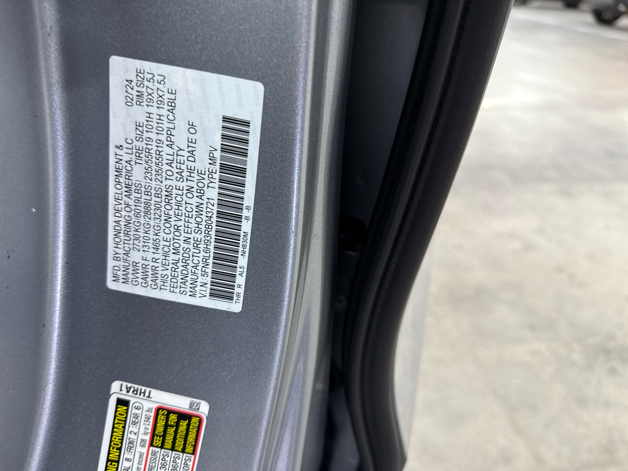 Honda Odyssey Elite Auto 2024