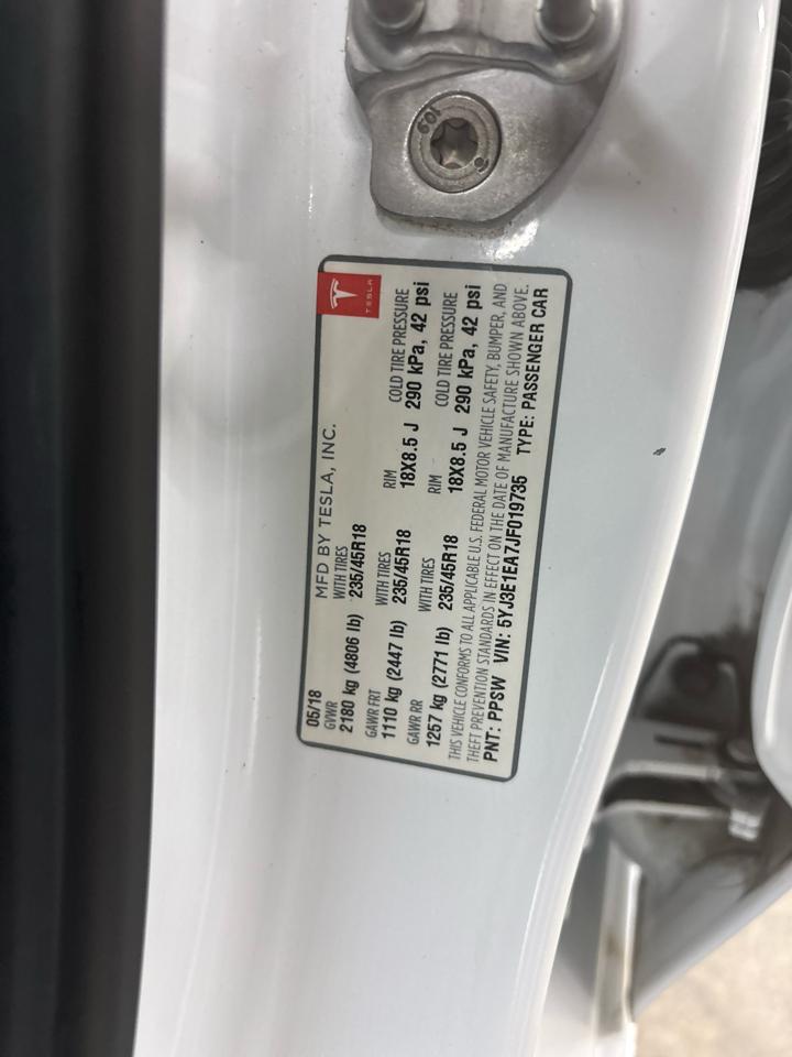 Tesla Model 3 Long Range RWD 2018