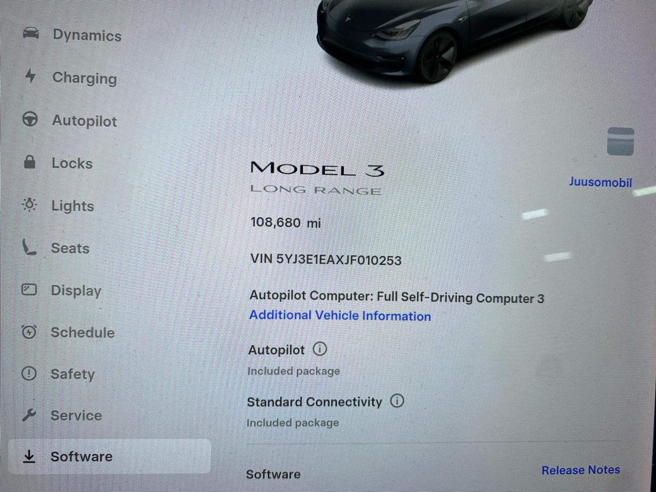 Tesla Model 3 Long Range Battery RWD 2018