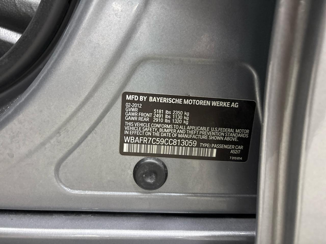 BMW 5 Series 4dr Sdn 535i RWD 2012