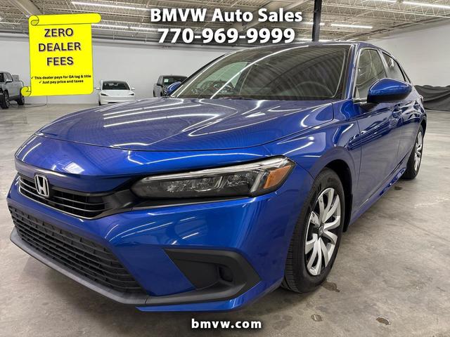 Blue 2023 Honda Civic Sedan Front-Wheel Drive Automatic