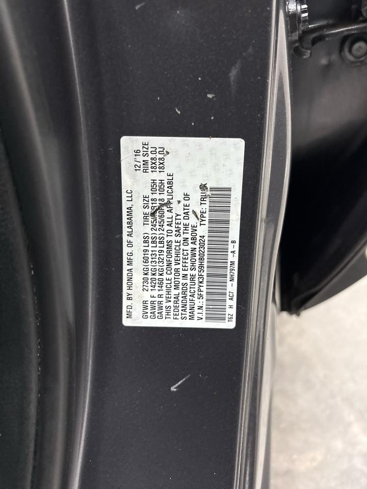 Honda Ridgeline RTL 4x4 Crew Cab 5.3' Bed 2017