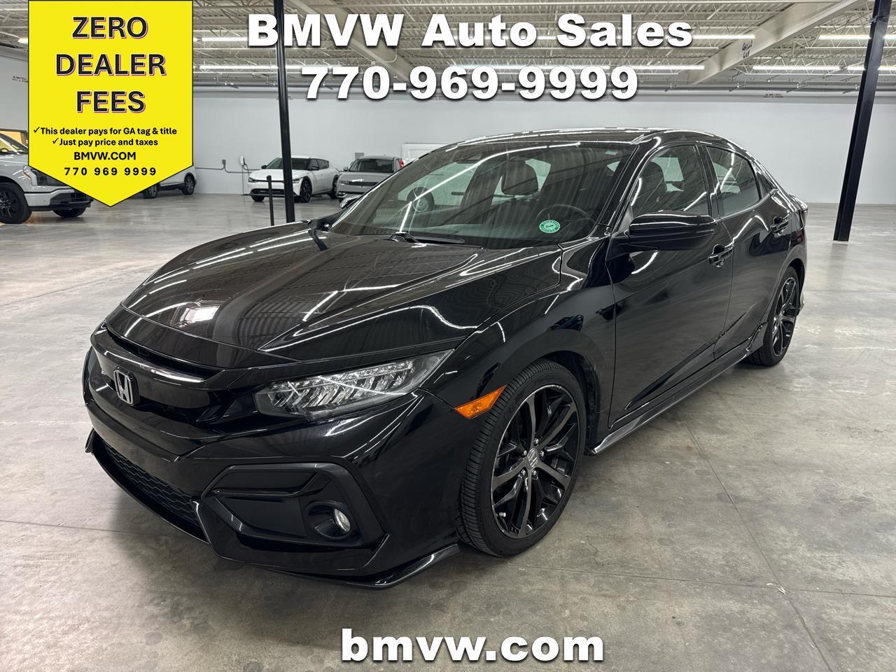 Black 2021 Honda Civic Hatchback Hatchback Front-Wheel Drive Automatic