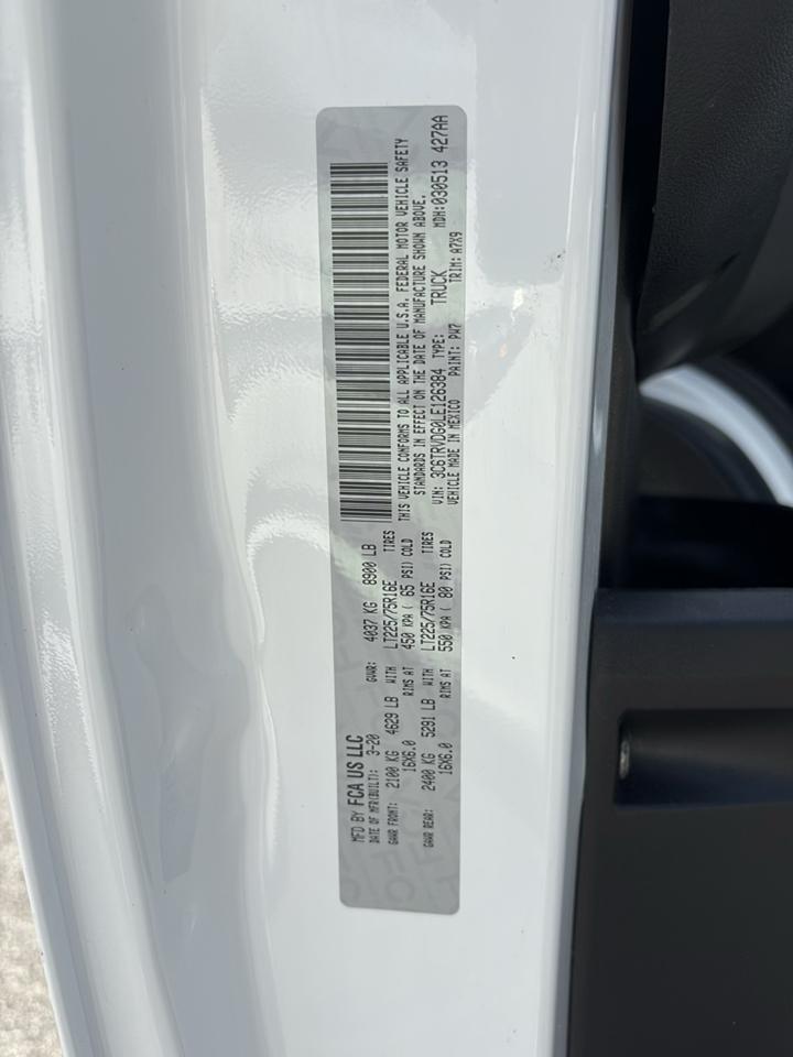 RAM ProMaster Cargo Van 2500 High Roof 159" WB 2020