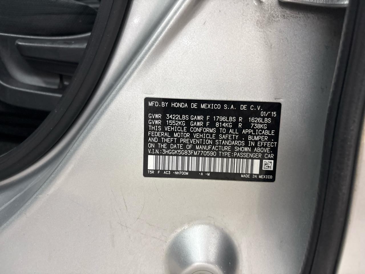 Honda Fit EX 2015