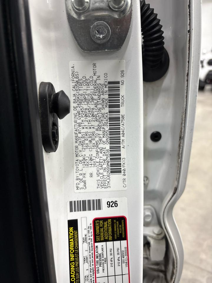 Toyota Tacoma 2WD Double V6 AT PreRunner (Natl) 2009