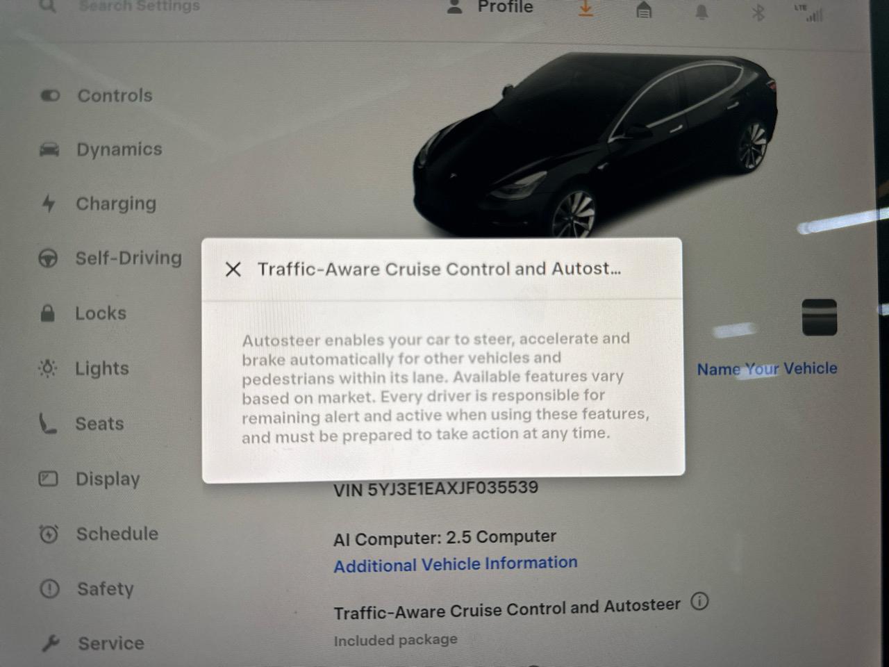 Tesla Model 3 Mid Range Battery RWD 2018