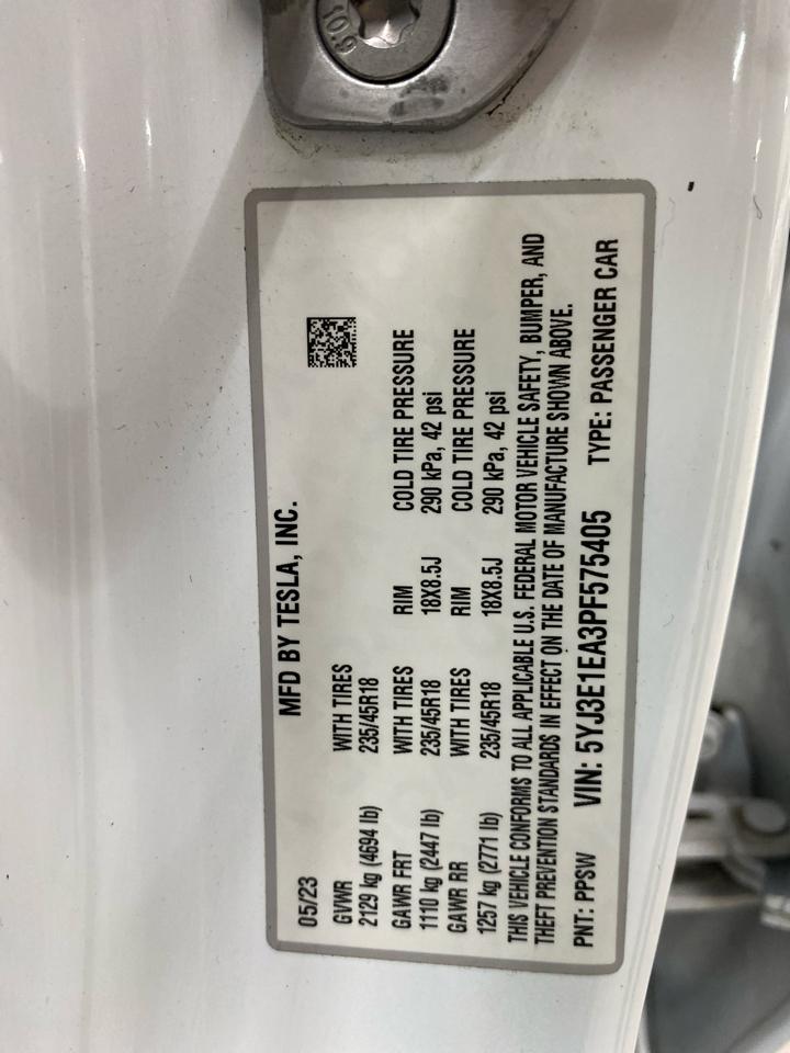 Tesla Model 3 Standard Range Plus RWD 2023