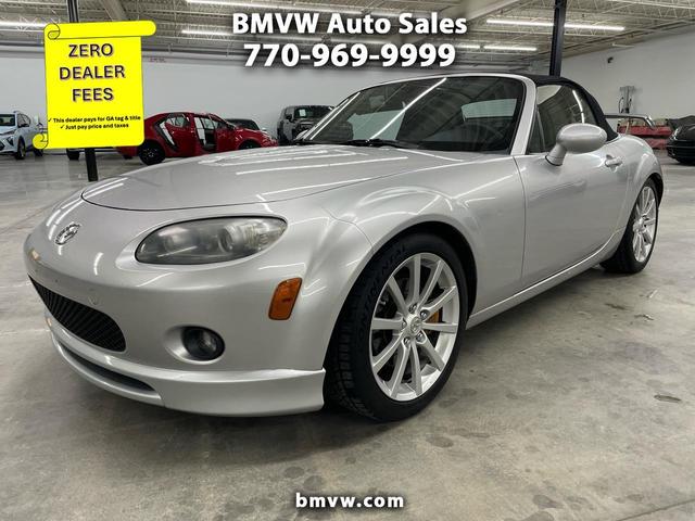 Silver 2008 Mazda MX-5 Miata Convertible Rear-Wheel Drive Automatic