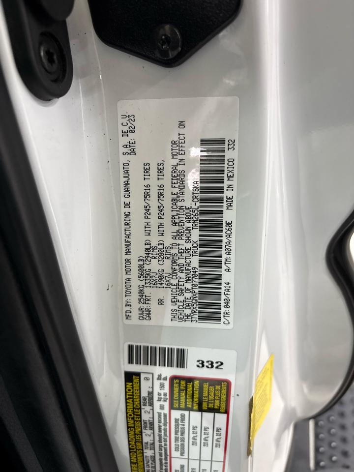 Toyota Tacoma 2WD SR Access Cab 6' Bed V6 AT (Natl) 2023