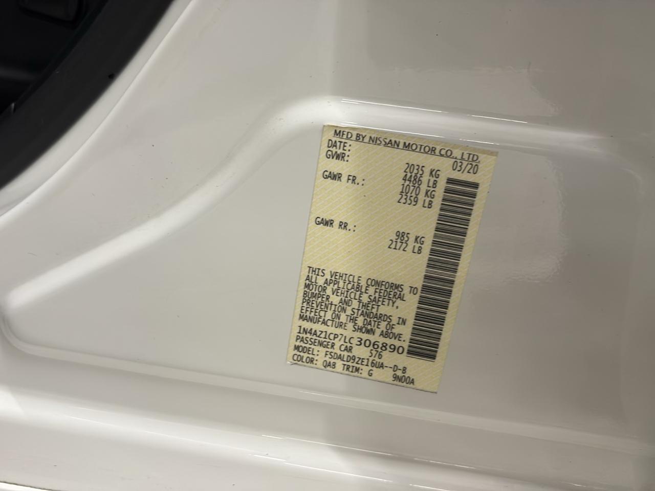 Nissan Leaf SV Hatchback 2020