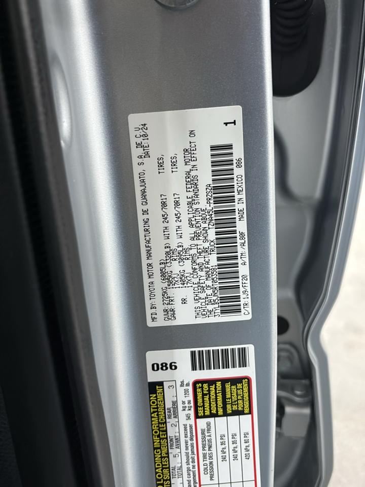 Toyota Tacoma 4WD TRD Off Road Double Cab 5' Bed MT (Natl) 2024