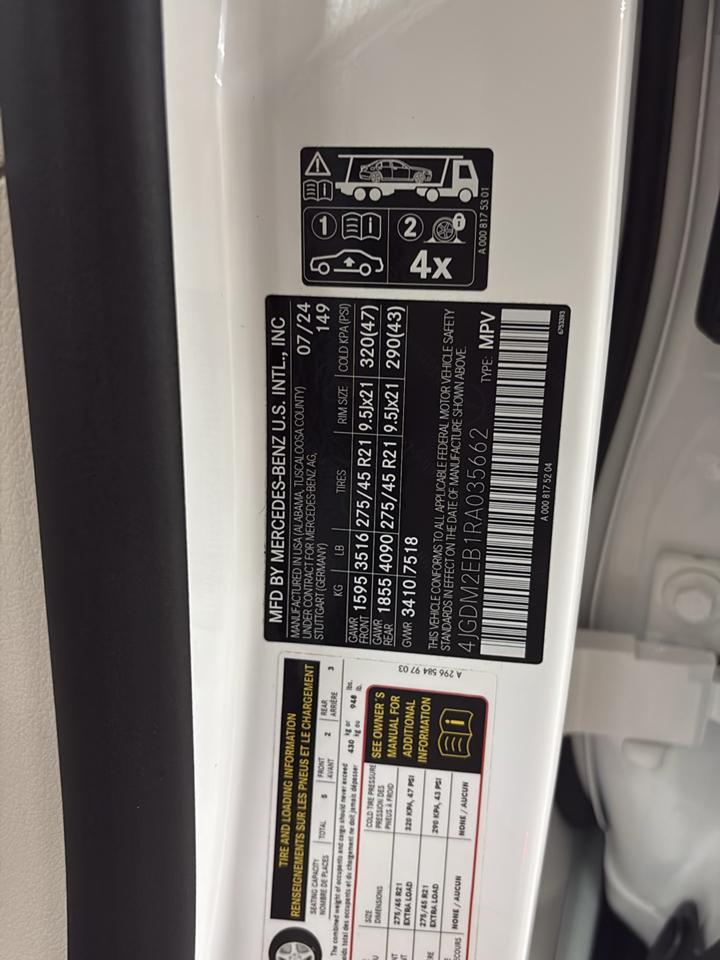 Mercedes-Benz EQS EQS 450 4MATIC SUV 2024
