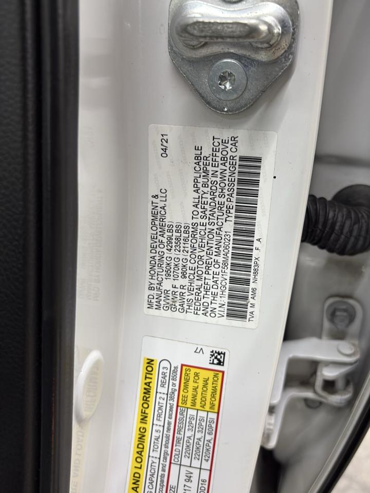 Honda Accord Sedan EX-L 1.5T CVT 2021