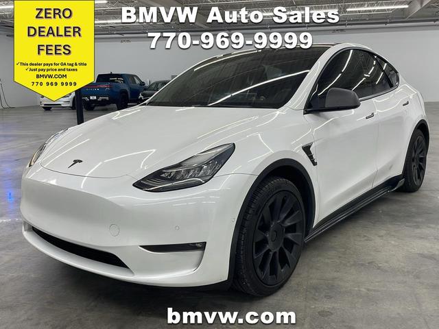 White 2021 Tesla Model Y SUV / Crossover All-Wheel Drive Automatic
